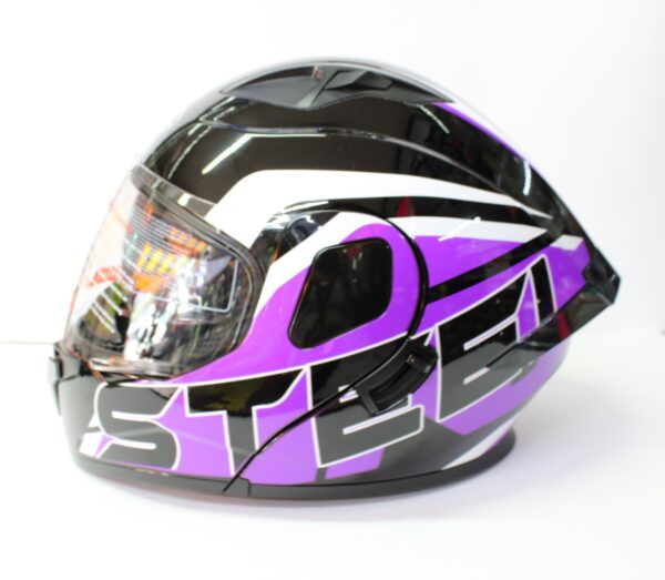 Casco steel abatible Morado (mica transparente) 2X1500