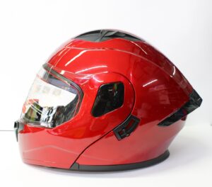 Casco steel abatible Rojo candy (mica transparente) 2X1500