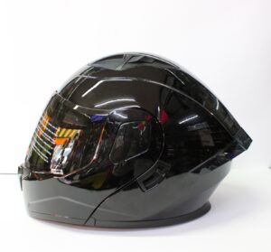 Casco steel abatible Negro brillante (mica transparente) 2X1500