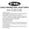 Casco steel abatible Rojo candy (mica transparente) 2X1500 - Imagen 6