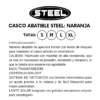 Casco steel abatible Naranja diseño (mica transparente) 2X1500 - Imagen 6