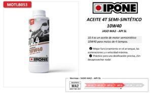 Aceite IPONE 4T semi sintético 10W40