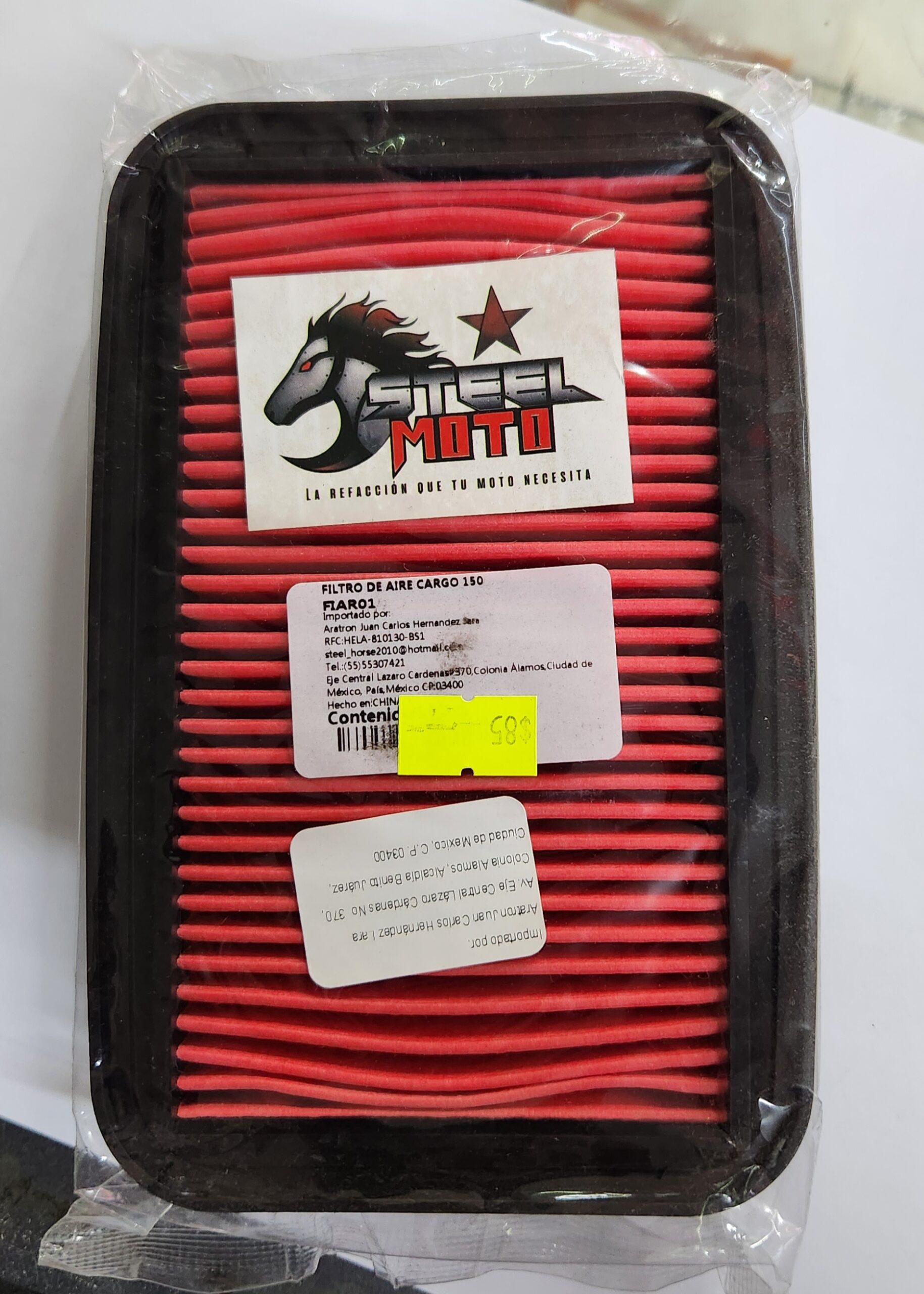 Filtro de aire steel moto