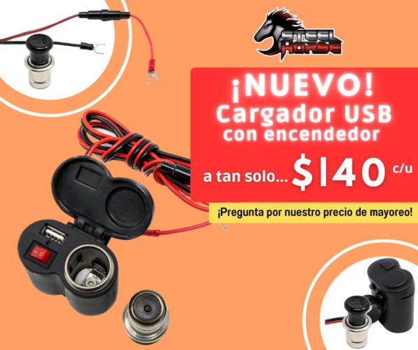 Promoción cargador USB con encendedor