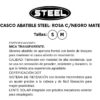 Casco steel abatible rosa con negro mate (mica transparente) 2X1500 - Imagen 5