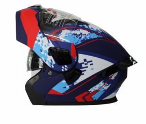 Casco Steel Abatible Modelos Gráficos Azul H Mate (mica transparente) 2x1700