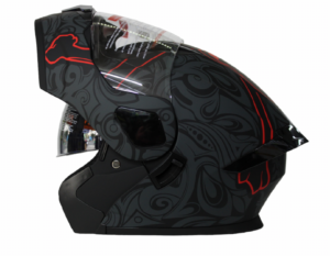 Casco Steel Abatible Modelos Gráficos Gris Craneo (mica transparente) 2x1700