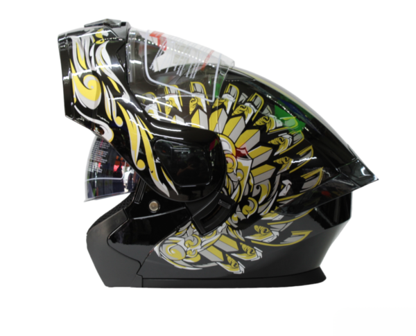 Casco Steel Abatible Modelos Gráficos Apache (mica transparente) 2x$1700